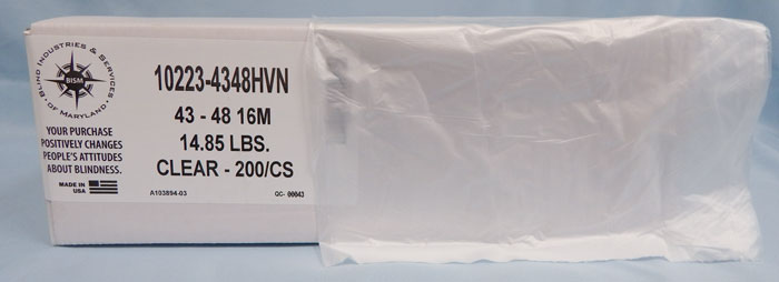 white case with label, opaque liner displayed